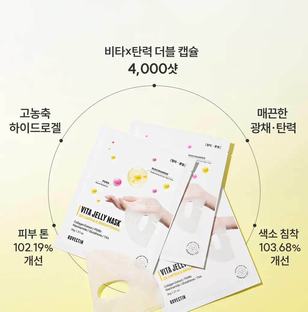 [국내최초/비타콜라겐 4천샷] 로벡틴 비타 더블 캡슐 겔 마스크 3매 상세페이지 14